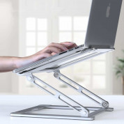 Tech-Protect ProDesk Universal Laptop Stand - сгъваема алуминиева поставка за MacBook и лаптопи от 11 до 17 инча (сребрист) 4