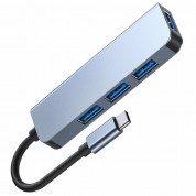 Tech-Protect USB-C Hub 4in1 v1 - USB-C хъб с 4xUSB-A порта за компютри и лаптопи с USB-C порт (тъмносив) 6