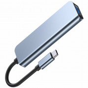 Tech-Protect USB-C Hub 4in1 v1 - USB-C хъб с 4xUSB-A порта за компютри и лаптопи с USB-C порт (тъмносив) 5