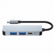 Tech-Protect USB-C Hub 4in1 v2 - USB-C хъб за свързване на допълнителна периферия за компютри и лаптопи с USB-C порт (тъмносив) 6