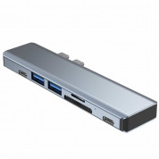 Tech-Protect USB-C Hub 7in1 v5 - USB-C хъб за свързване на допълнителна периферия за компютри и лаптопи с USB-C порт (тъмносив) 5