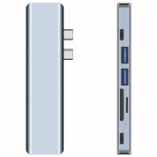 Tech-Protect USB-C Hub 7in1 v5 - USB-C хъб за свързване на допълнителна периферия за компютри и лаптопи с USB-C порт (тъмносив) 8