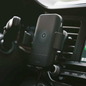 Elago Wireless Car Charger with Auto Clamping Car Mount 15W - поставка за кола с безжично зареждане за Qi съвместими смартфони и допълнителен USB-A порт (черен) 7