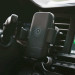 Elago Wireless Car Charger with Auto Clamping Car Mount 15W - поставка за кола с безжично зареждане за Qi съвместими смартфони и допълнителен USB-A порт (черен) 8
