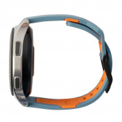 Urban Armor Gear Civilian Strap - изключително здрава силиконова каишка за Samsung Galaxy Watch и други часовници (22мм) (син-оранжев) 5