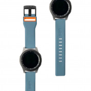 Urban Armor Gear Civilian Strap - изключително здрава силиконова каишка за Samsung Galaxy Watch и други часовници (22мм) (син-оранжев) 1