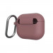 Urban Armor Gear Soft Touch U DOT Silicone Case - удароустойчив силиконов калъф с карабинер за Apple Airpods 3 (лилав) 2
