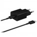Samsung Fast Travel 15W USB-C Charger EP-T1510XBEGEU - захранване за ел. мрежа с USB-C изход и USB-C кабел (черен) (retail опаковка)  1