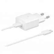 Samsung Fast Travel 15W USB-C Charger EP-T1510XWEGEU with USB-C cable (white) (retail package)