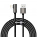 Baseus Legend Elbow Lightning to USB Cable 2.4A (CALCS-A01) - USB към Lightning кабел за Apple устройства с Lightning порт (200 см) (черен) 1
