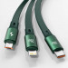 Baseus Bright Mirror 3-in-1 Retractable USB-C Cable PD 100W (CAMLC-AMJ03) - универсален USB-C кабел с Lightning, microUSB и USB-C конектори (120 см) (син) 12