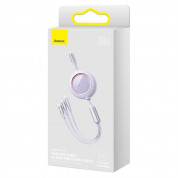 Baseus Bright Mirror 3-in-1 Retractable USB-C Cable PD 100W (CAMLC-AMJ05) with micro USB, Lightning and USB-C connectors (120 cm) (violet) 4