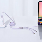 Baseus Bright Mirror 3-in-1 Retractable USB-C Cable PD 100W (CAMLC-AMJ05) with micro USB, Lightning and USB-C connectors (120 cm) (violet) 10