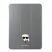 Karl Lagerfeld Saffiano Karl Head Folio Case - дизайнерски кожен кейс с поставка за iPad Pro 11 M1 (2021), iPad Pro 11 (2020), iPad Pro 11 (2018) (сребрист) 2