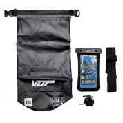 VUP Waterproof Dry Bag with Phone Case IPX8 10L - водонепромокаема чанта с презрамка и водонепромокаем калъф за телефон (черен)