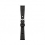 Withings (Nokia) Leather Wristband 20mm - кожена каишка от естествена кожа за Withings Steel HR 40mm, Steel HR Sport, Scanwatch 42mm и други (20мм) (черен)
