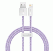 Baseus Dynamic Fast Charging Lightning to USB Cable 2.4A (CALD000405) - USB към Lightning кабел за Apple устройства с Lightning порт (100 см) (лилав)