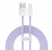 Baseus Dynamic Fast Charging Lightning to USB Cable 2.4A (CALD000505) - USB към Lightning кабел за Apple устройства с Lightning порт (200 см) (лилав)