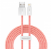 Baseus Dynamic Fast Charging Lightning to USB Cable 2.4A (CALD000507) - USB към Lightning кабел за Apple устройства с Lightning порт (200 см) (розов) 1