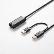 Ugreen 2 x USB 2.0 Extension Cable - удължителен USB кабел с две мъжки USB (500 см) (черен) 3