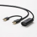 Ugreen 2 x USB 2.0 Extension Cable - удължителен USB кабел с две мъжки USB (500 см) (черен) 2