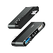 USAMS USB-C Mini Hub 2xUSB With MicroSD - мултифункционален хъб за свързване на допълнителна периферия за MacBook, iPad Pro и мобилни устройства с USB-C порт (тъмносив) 2