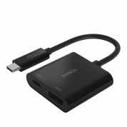 Belkin USB-C to HDMI And Charge - USB-C адаптер за зареждане и свързване от USB-C към HDMI (черен)