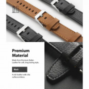 Ringke Leather One Classic Band - кожена (естествена кожа) каишка за Apple Watch 42мм, 44мм, 45мм (черен) 2