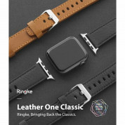 Ringke Leather One Classic Band - кожена (естествена кожа) каишка за Apple Watch 42мм, 44мм, 45мм (черен) 1