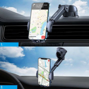 Joyroom Wireless Charging Car Dash Holder 15W - поставка за таблото на кола с безжично зареждане за мобилни устройства (черен) 6