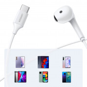 Ugreen In-Ear USB-C Stereo Headphones - слушалки с USB-C кабел, управление на звука и микрофон (бял) 1