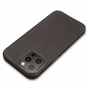 iCarer Leather Oil Wax MagSafe Case - кожен (естествена кожа) кейс с MagSafe за iPhone 13 Pro (кафяв) 7