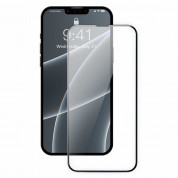 Baseus Full Screen Tempered Glass (SGQP010201) - стъклено защитно покритие за целия дисплей на iPhone 13 Pro Max (прозрачен-черен) (2 броя)