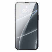 Baseus Full Screen Tempered Glass (SGQP010201) - стъклено защитно покритие за целия дисплей на iPhone 13 Pro Max (прозрачен-черен) (2 броя) 1