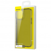 Baseus Simple Case - силиконов (TPU) калъф за iPhone 13 Pro Max (черен-прозрачен) 6