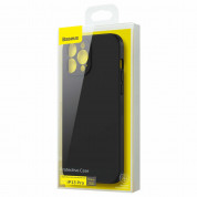 Baseus Liquid Silica Gel Case (ARYT000101) - силиконов (TPU) калъф за iPhone 13 Pro (черен) 8