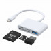 Joyroom 4-in-1 Lightning Adapter - адаптер с SD, microSD, USB и Lightning за iPhone, iPad, iPod с Lightning порт (бял) 1