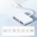 Joyroom 4-in-1 Lightning Adapter - адаптер с SD, microSD, USB и Lightning за iPhone, iPad, iPod с Lightning порт (бял) 2