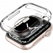Spigen Liquid Crystal Case - качествен силиконов (TPU) кейс за Apple Watch 44мм, 45мм (прозрачен)