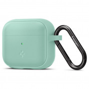 Spigen AirPods 3 Silicone Fit Case - силиконов калъф с карабинер за Apple AirPods 3 (зелен)