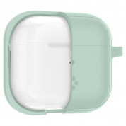 Spigen AirPods 3 Silicone Fit Case - силиконов калъф с карабинер за Apple AirPods 3 (зелен) 6