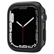 Spigen Thin Fit Case - качествен твърд кейс за Apple Watch 7 41мм (черен) 1