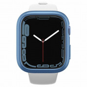 Spigen Thin Fit Case - качествен твърд кейс за Apple Watch 7 41мм (син) 4