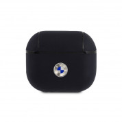 BMW Signature Leather Case - кожен кейс (естествена кожа) за Apple Airpods 3 (тъмносин) 1