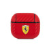 Ferrari PU Carbon Leather Case- дизайнерски кожен кейс за Apple Airpods 3 (червен) 2
