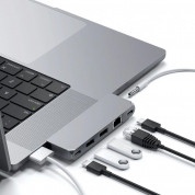 Satechi USB-C Pro Hub Mini - мултифункционален хъб за свързване на допълнителна периферия за MacBook Pro (тъмносив) 1