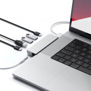 Satechi USB-C Pro Hub Mini - мултифункционален хъб за свързване на допълнителна периферия за MacBook Pro (сребрист) 2