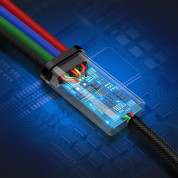 Baseus Fast 4-in-1 Charging Data Cable (CA1T4-A01) - универсален USB-A кабел с microUSB, 2xLightning и USB-C конектори (120 см) (черен) 6