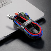 Baseus Fast 4-in-1 Charging Data Cable (CA1T4-A01) - универсален USB-A кабел с microUSB, 2xLightning и USB-C конектори (120 см) (черен) 8