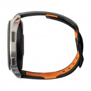 Urban Armor Gear Civilian Strap - изключително здрава силиконова каишка за Samsung Galaxy Watch и други часовници (22мм) (черен-оранжев) 5